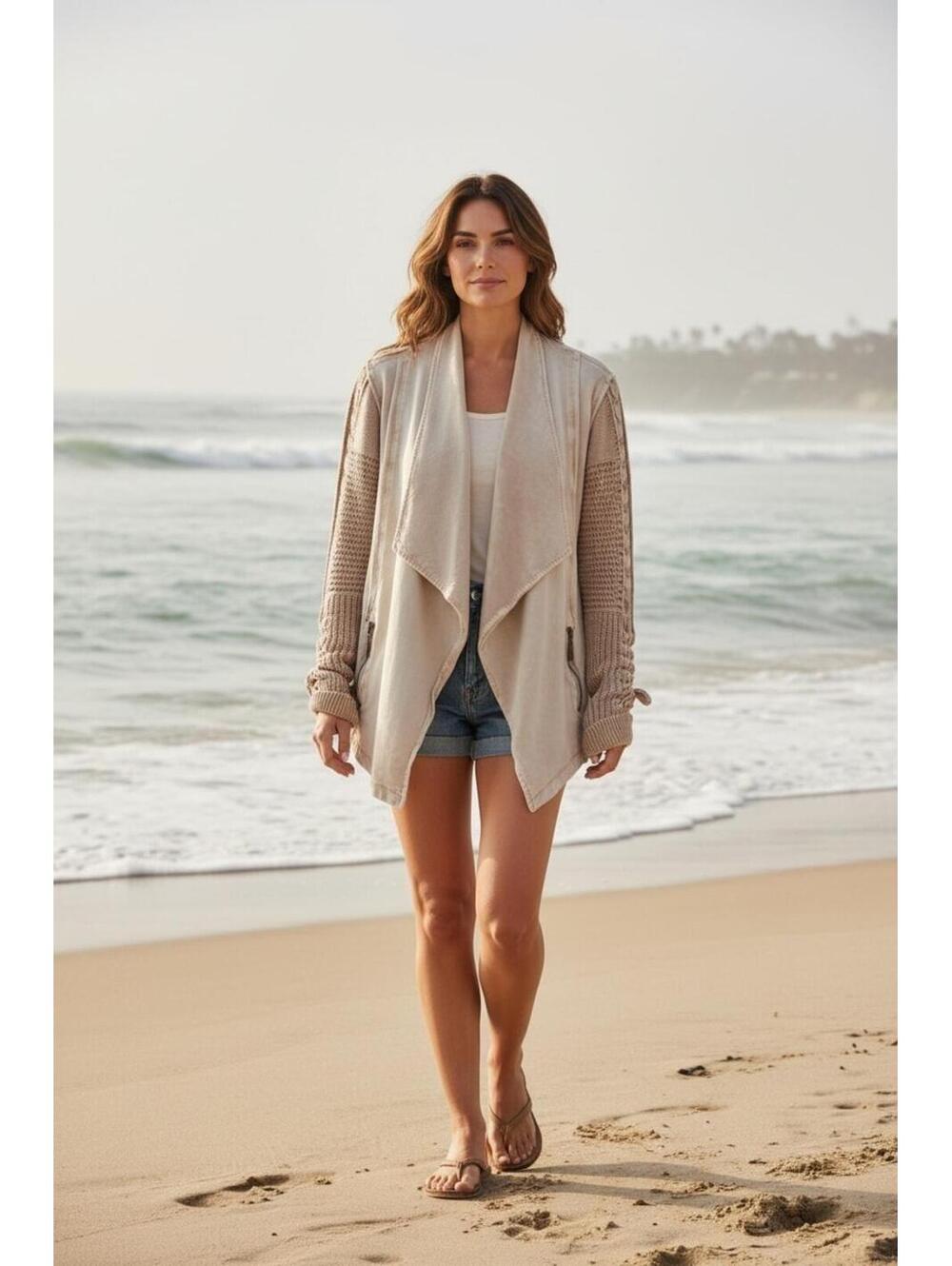 NorthStyle Women's Large Open Front Cardigan Sweater Jacket Blush Pink...